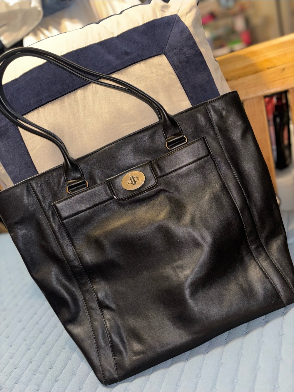 Kate Spade ♠️ Hampton Road Davis Blavk Leather Tote Bag